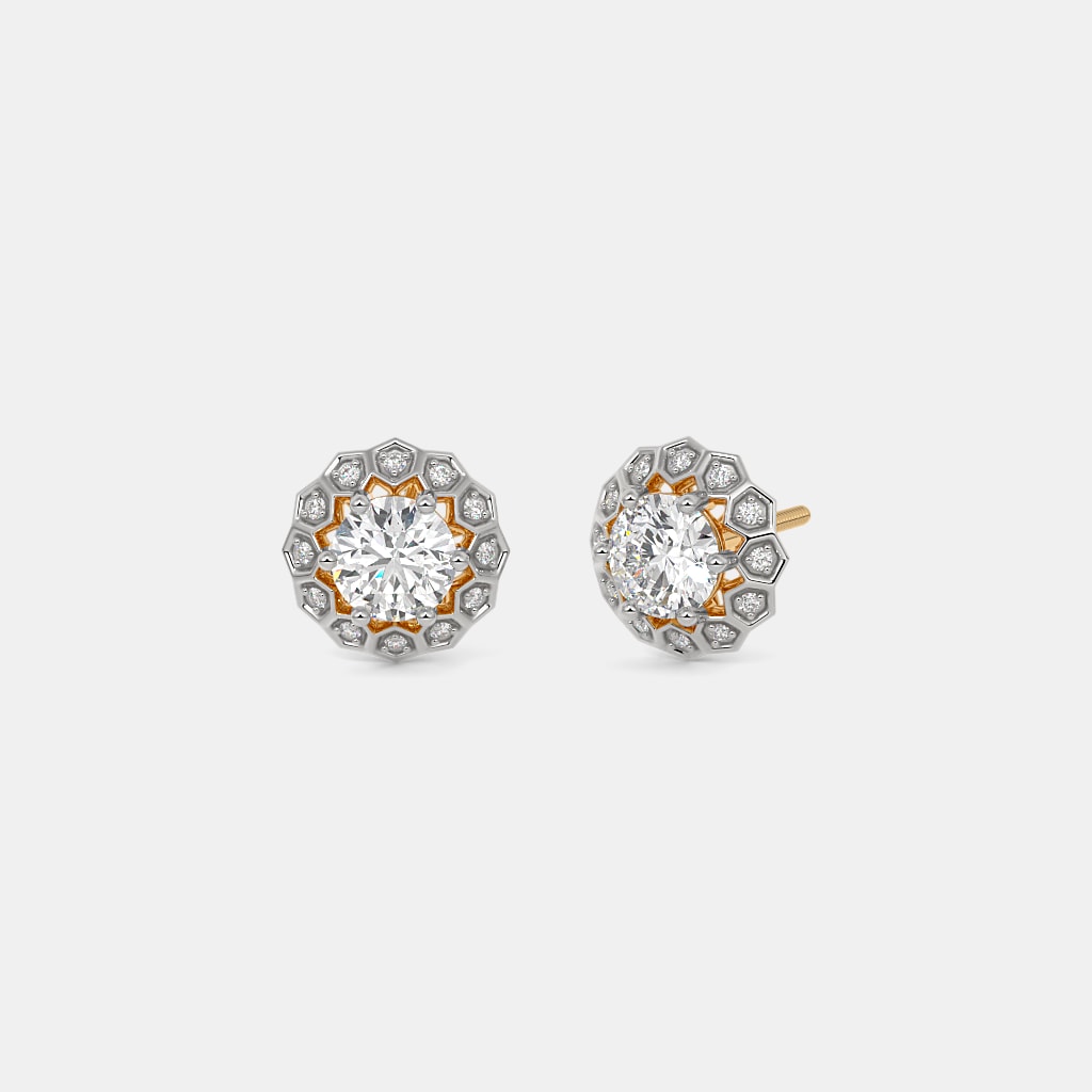 The Diamelisse Solitaire Stud Earrings