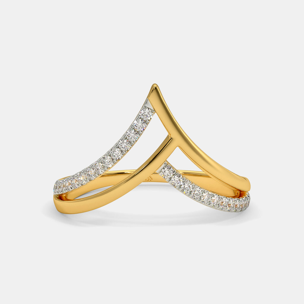 The Chiara Chevron Ring | BlueStone.com
