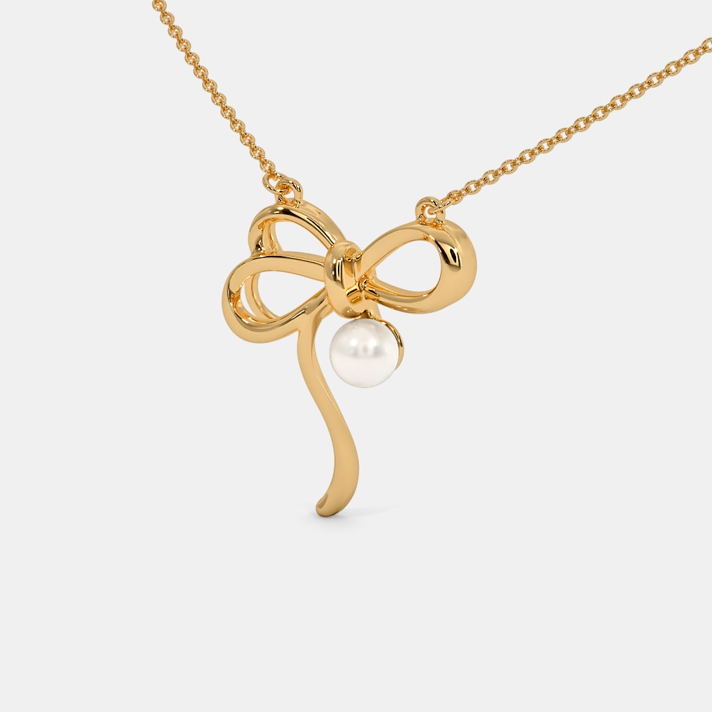 The Tiana Bow Pendant Necklace