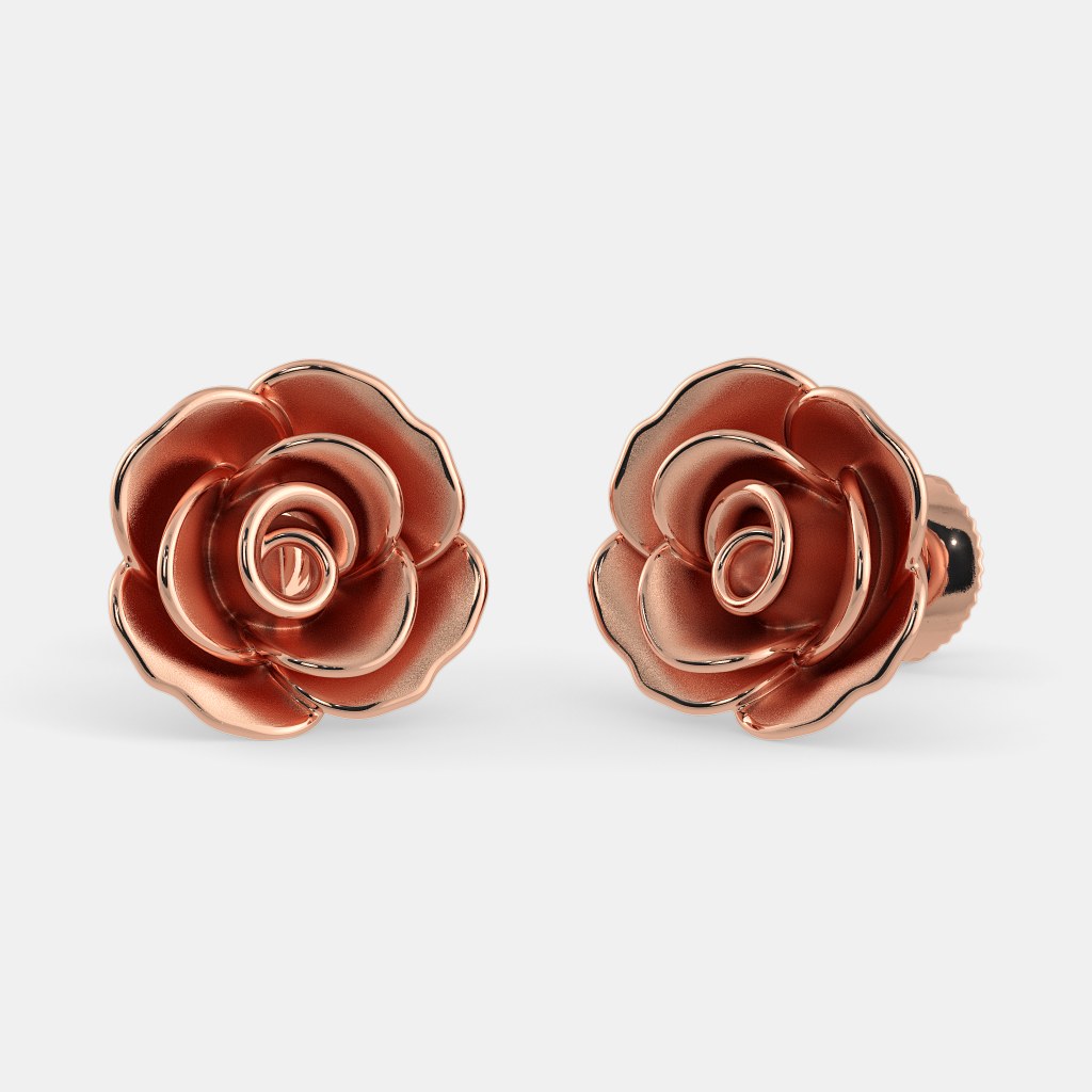 The Blooming Rose Stud Earrings