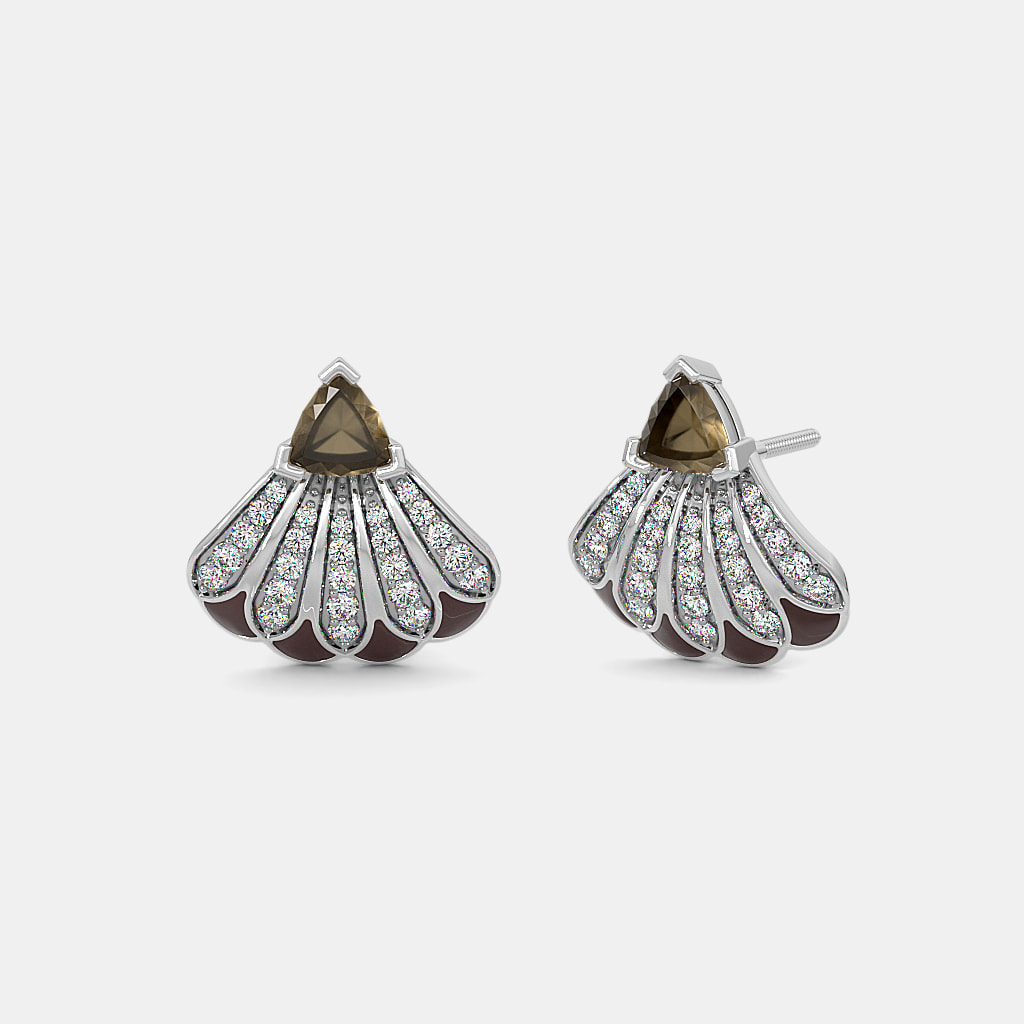 The Cocoa Glimmer Stud Earrings