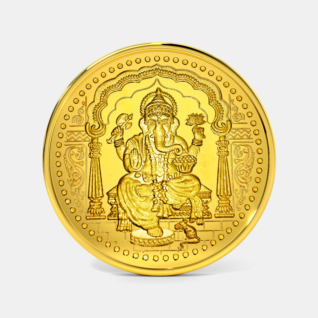 10 gram 24 KT Ganesh Gold Coin