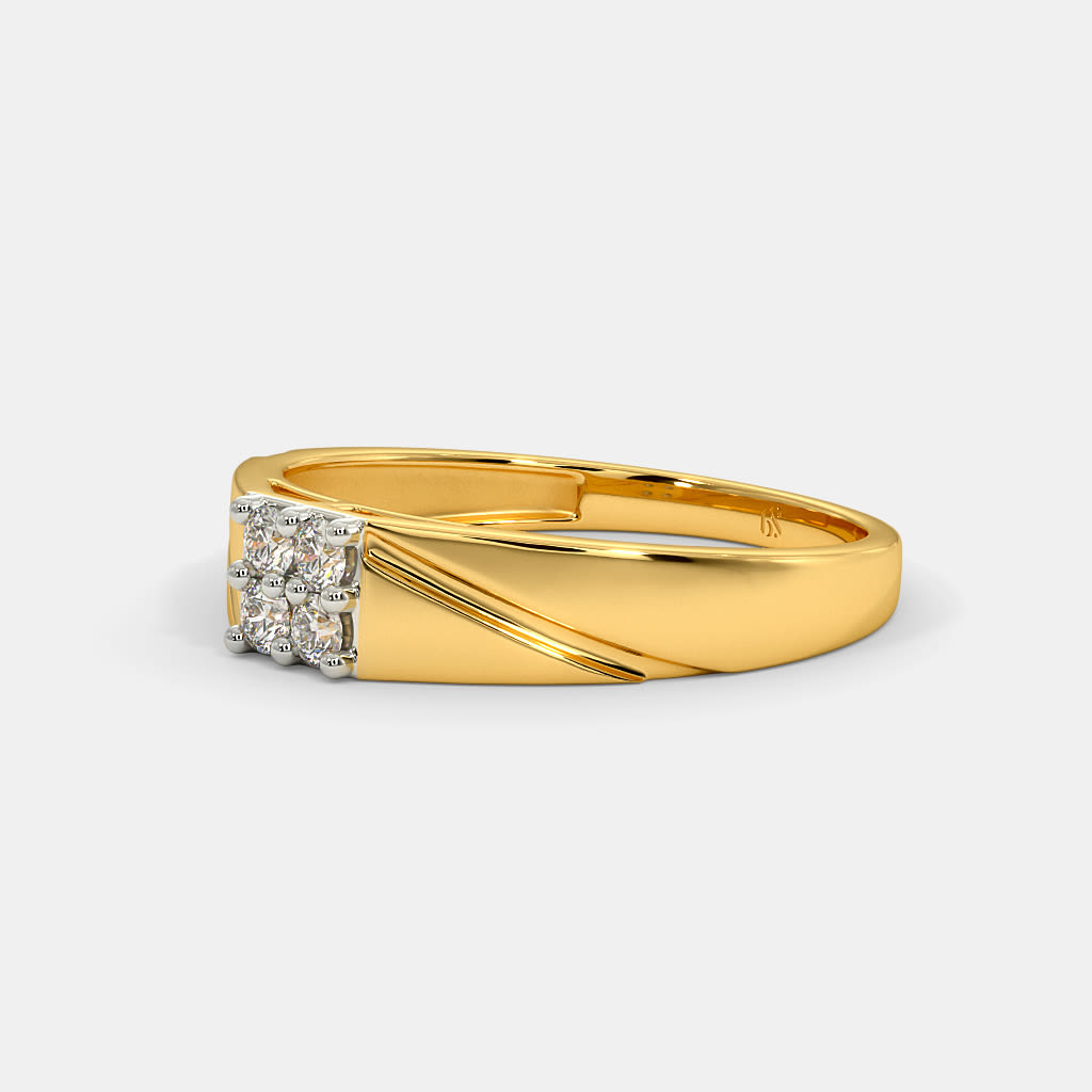 Bold Minimal Diamond Ring for Men-vachngandaiphat.com.vn