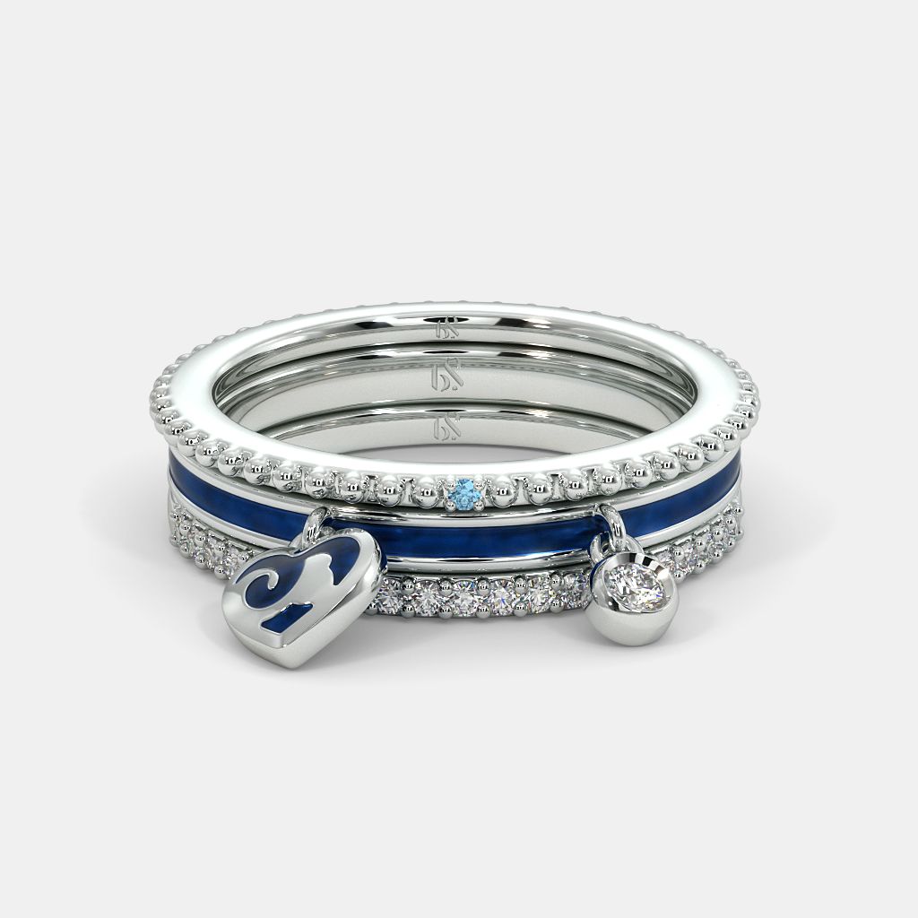 The Shelley Cloud Stackable Ring BlueStone