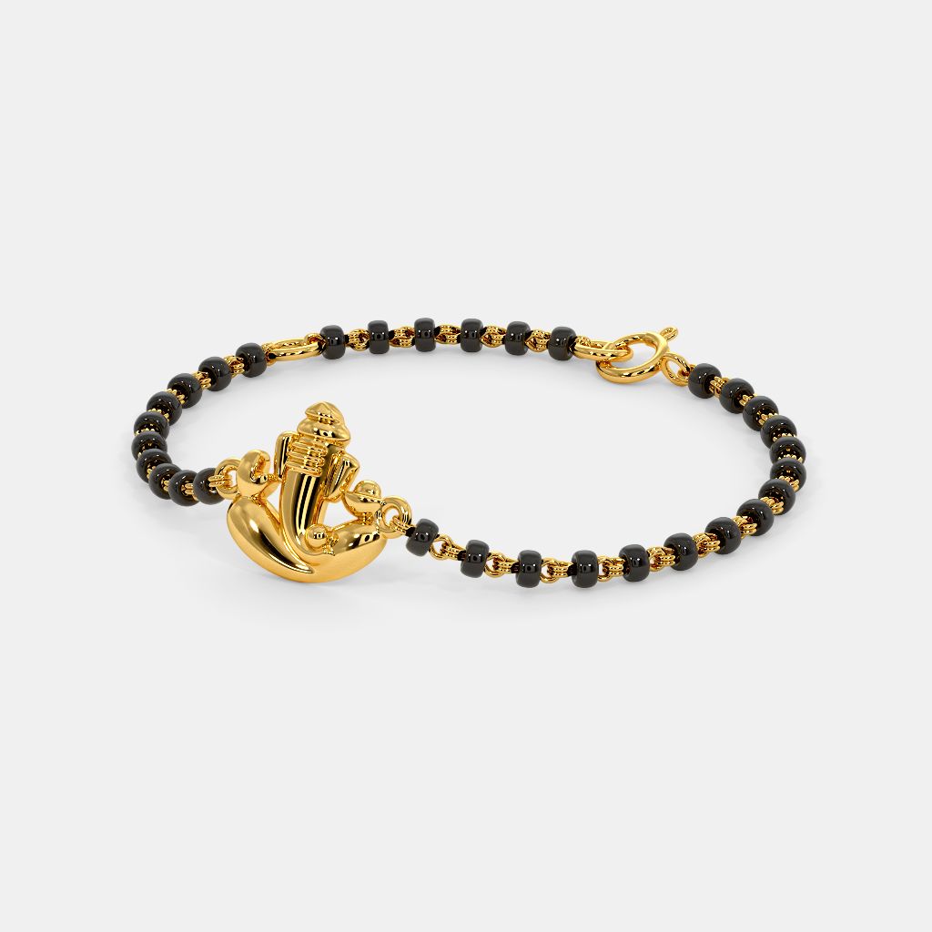 Black beads bracelet for infants on sale