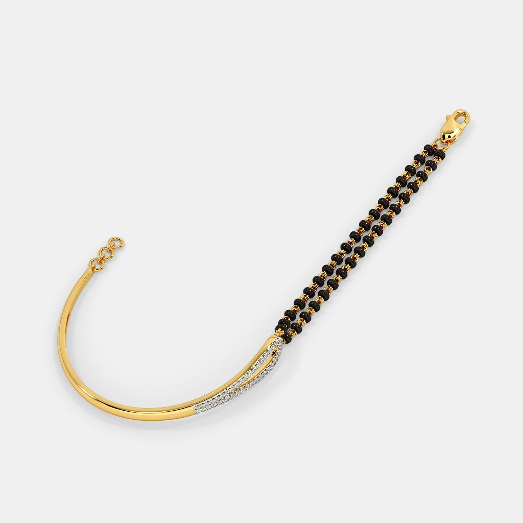 Blue stone mangalsutra bracelet new arrivals