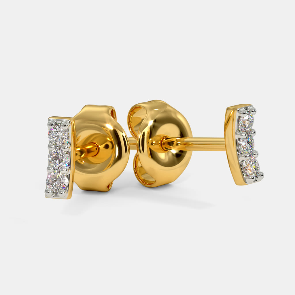 Senco Diamond Jewellery  Buy Senco Gold 14K Yellow Gold Friendship Diamond  Studs Online  Nykaa Fashion