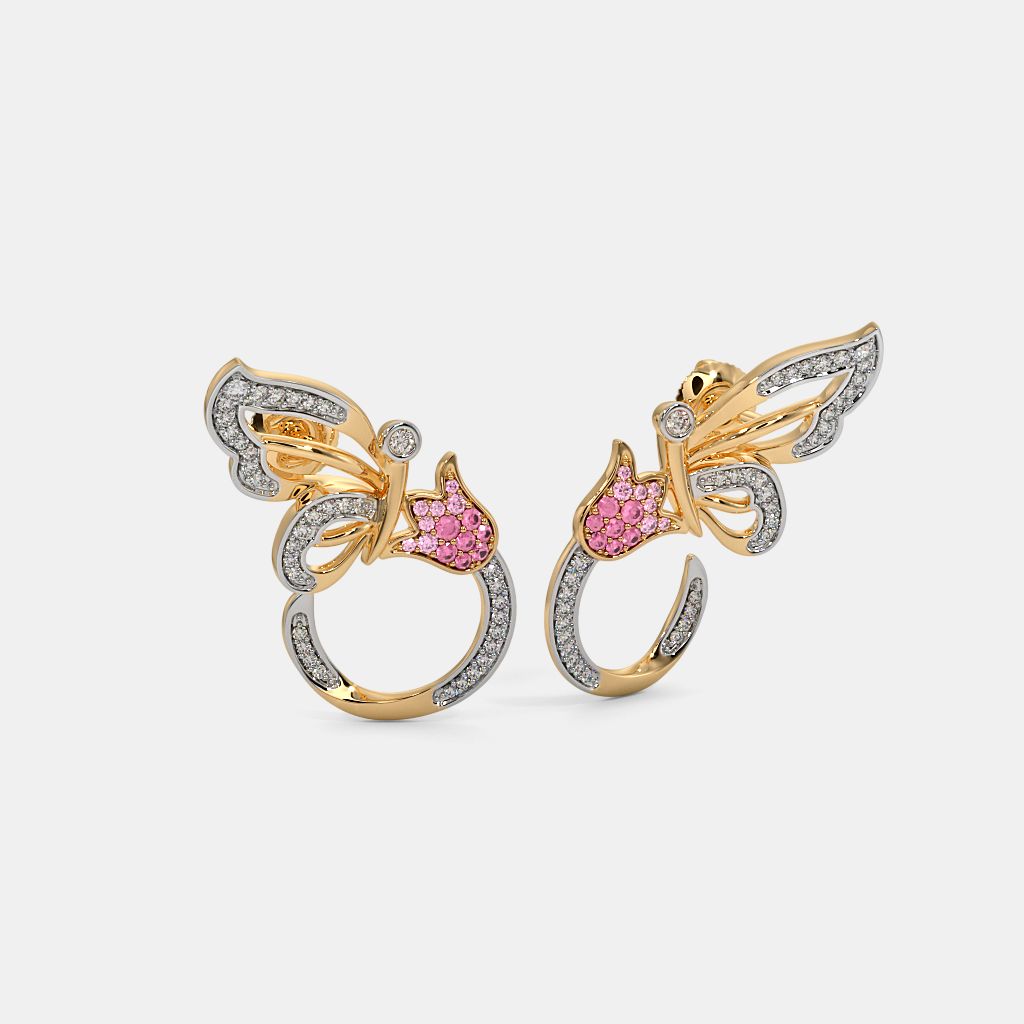Tiny Butterfly Stud Earrings in Gold  Lisa Angel
