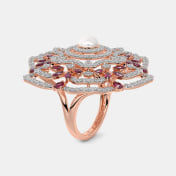 The Crimson Carousel Cocktail Ring - thumb 6
