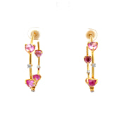 The Rosara Heart Hoop Earrings - thumb 3