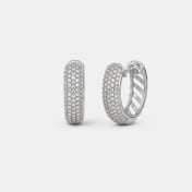 The Pave Pulse Huggie Earrings - thumb 1