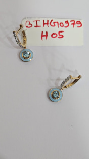 The Bluegleam Dangle Hoop Earrings - thumb 2