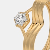 The Caathy Solitaire Couple Band For Him - thumb 4
