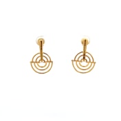 The Golden Strata Drop Earrings - thumb 2