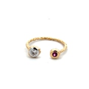 The Earthset Top Open Ring - thumb 2