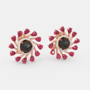 The Midnightruby Stud Earrings - thumb 4