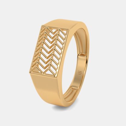 The Diagonally Angled Signet Ring For Him