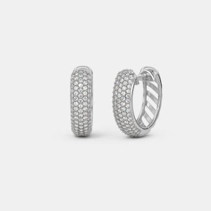 The Pave Pulse Huggie Earrings