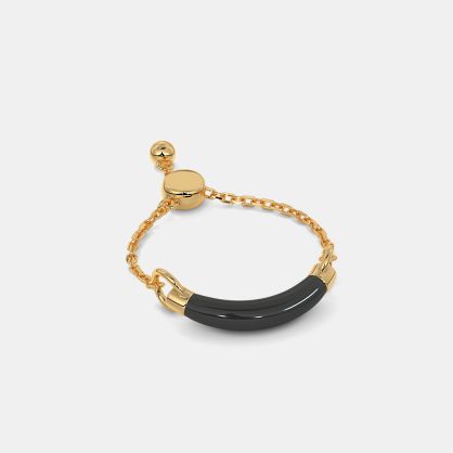 The Zwart Black Slider Ring