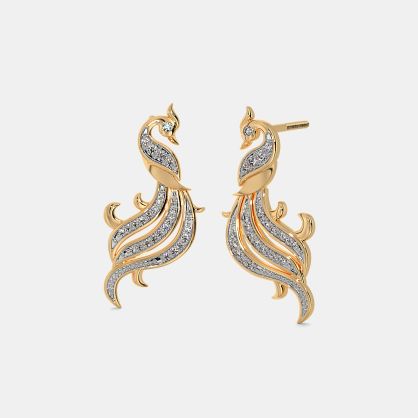 The Twirling Feather Earrings