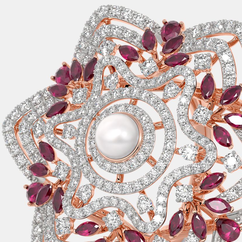 The Crimson Carousel Cocktail Ring - image 4