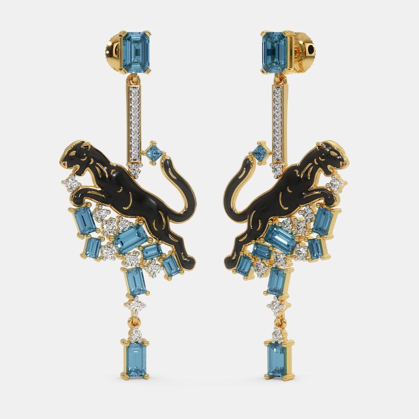 The Black Panther Drop Earrings - image 1