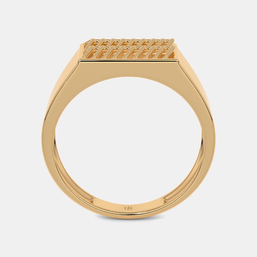 The Diagonally Angled Signet Ring For Him - image 6