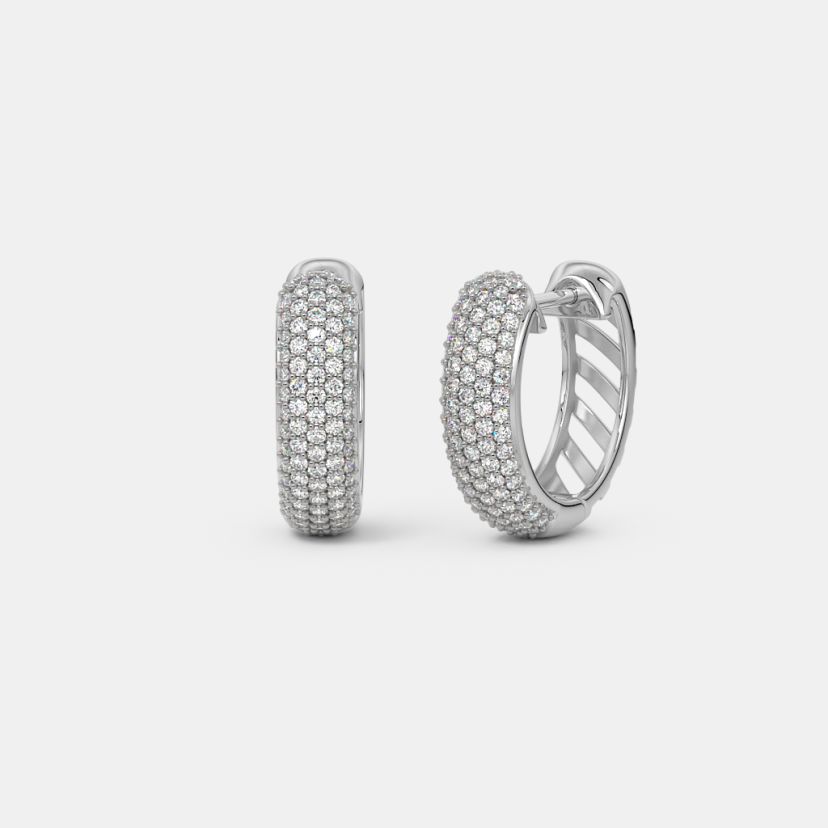 The Pave Pulse Huggie Earrings - image 1
