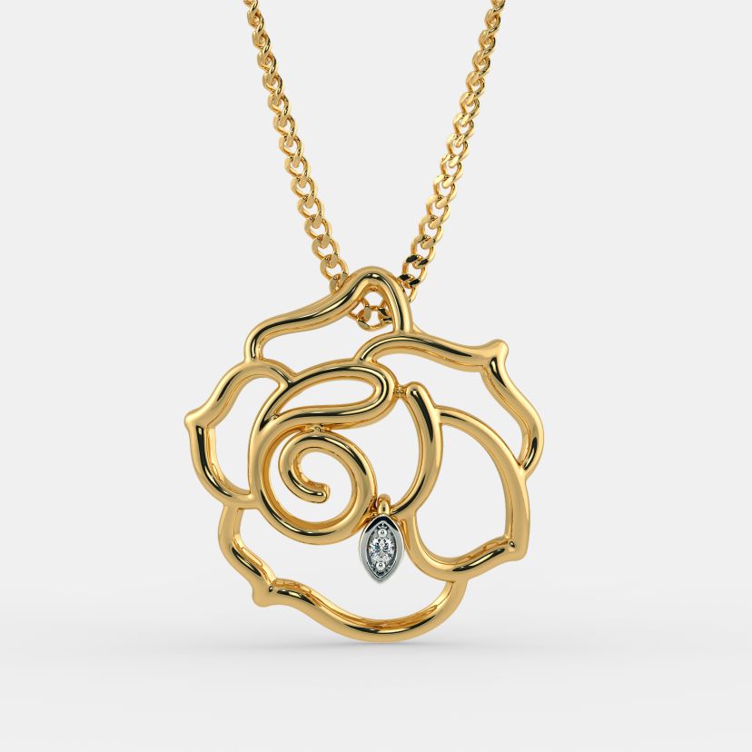 The Zinnia Pendant - Side View 2