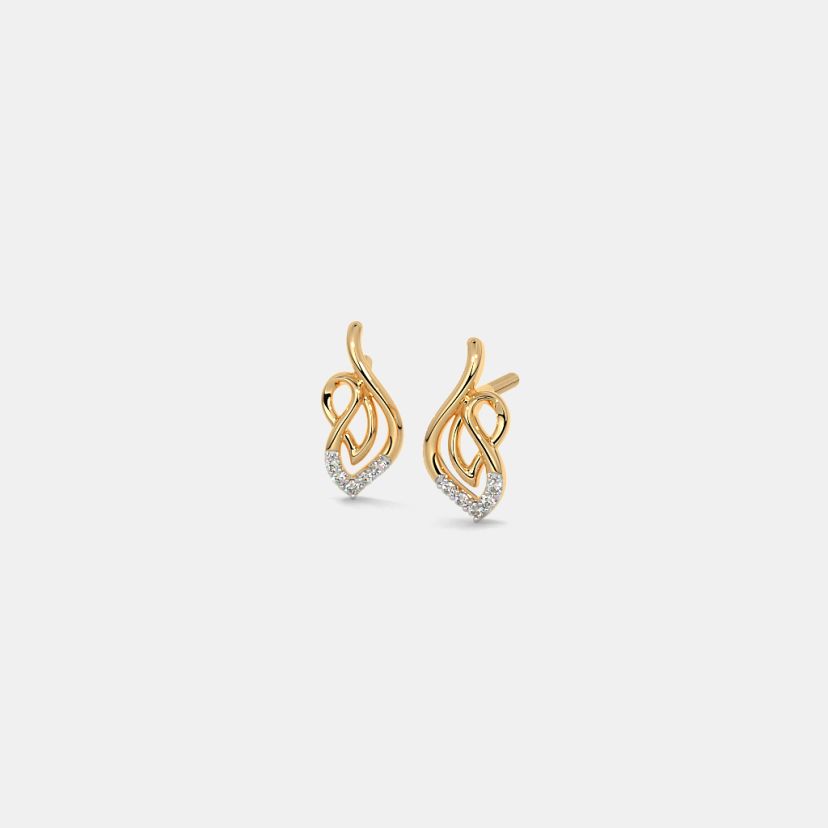 Buy 600 Gold Light Weight Jewellery Earrings Designs Online BlueStone India s 1 Online Jewellery Brand