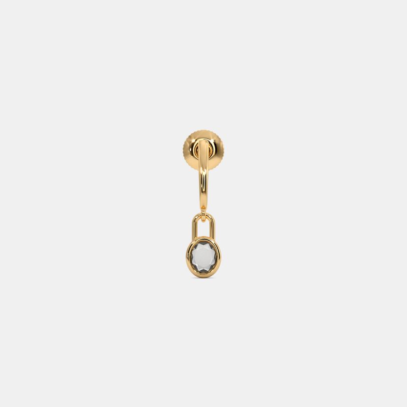 The Aarna Lock J Hoop Earrings - image 4