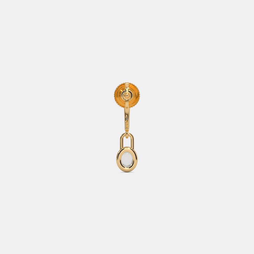The Aarna Lock J Hoop Earrings - image 6