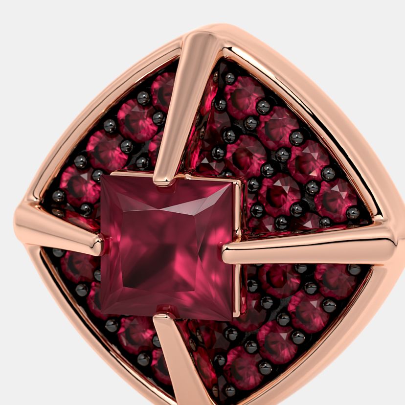 The Deepred Stud Earrings - image 3