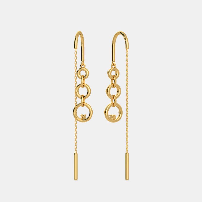 The Sleek Ringlet Sui Dhaga Earrings - image 8