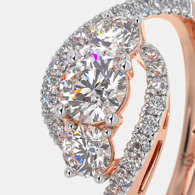 The Amilie Three Stone Ring - image 5