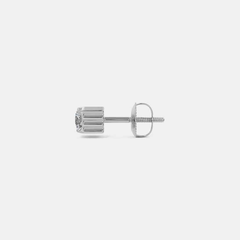 The Platinum Cube Solitaire Stud For Him - image 5