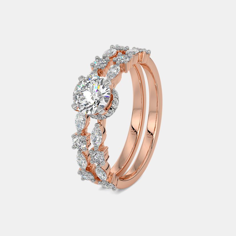 The Lumiere Des Etoiles Bridal Ring Set - image 1