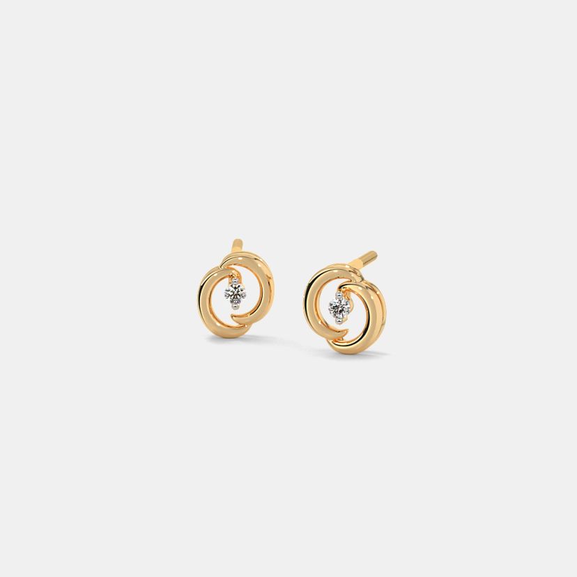 One stone earring design online