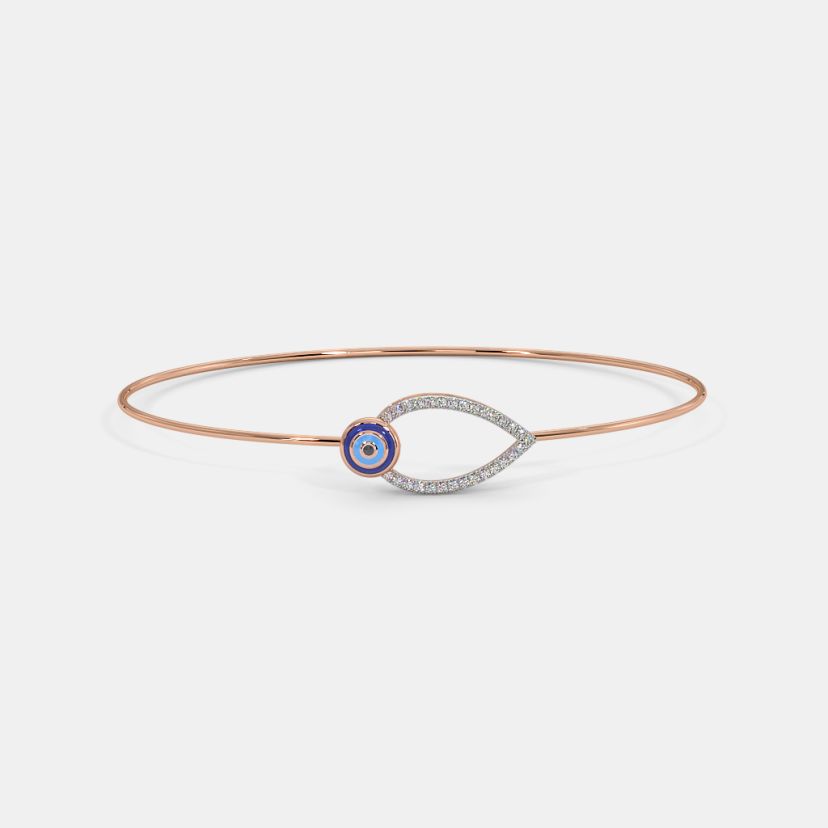 The Pear Evil Eye Toggle Bangle - Angle View 1