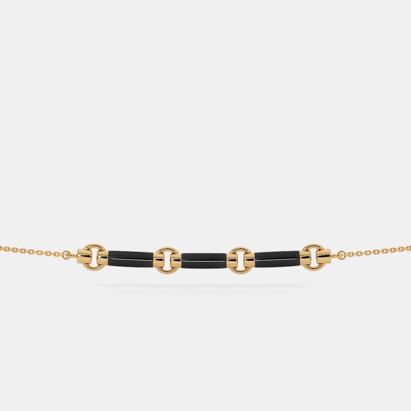 The Coal Black Anklet - Angle View 1