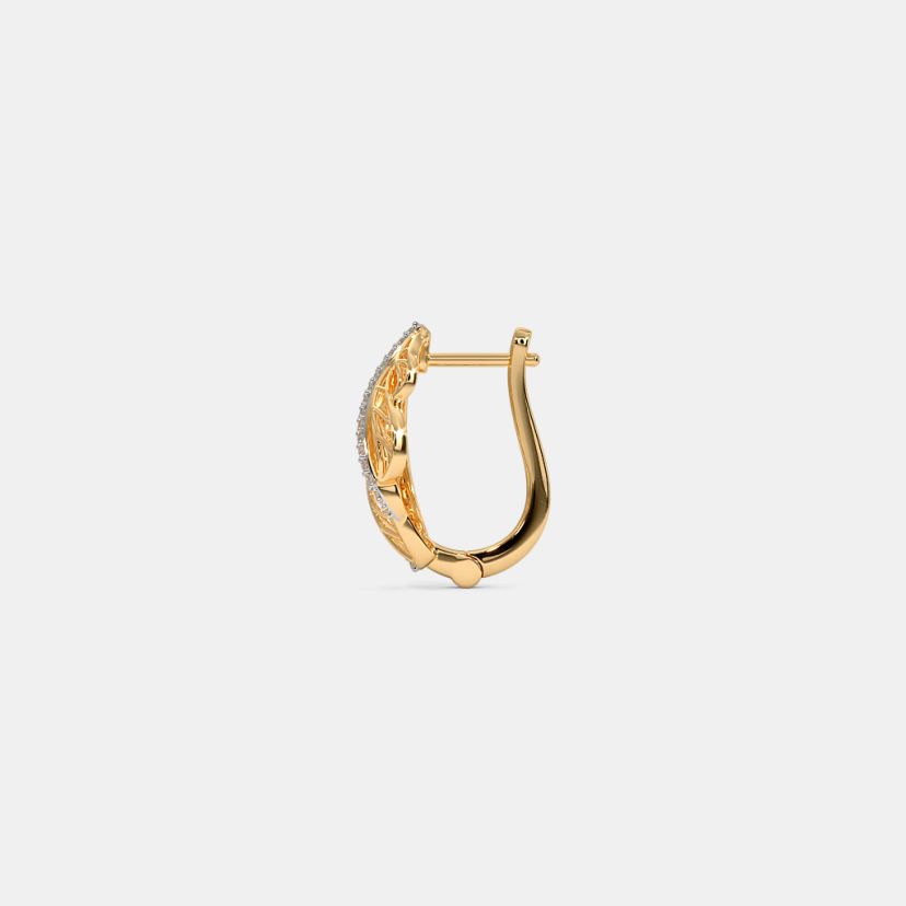 The Feuille Huggie Earrings - image 5