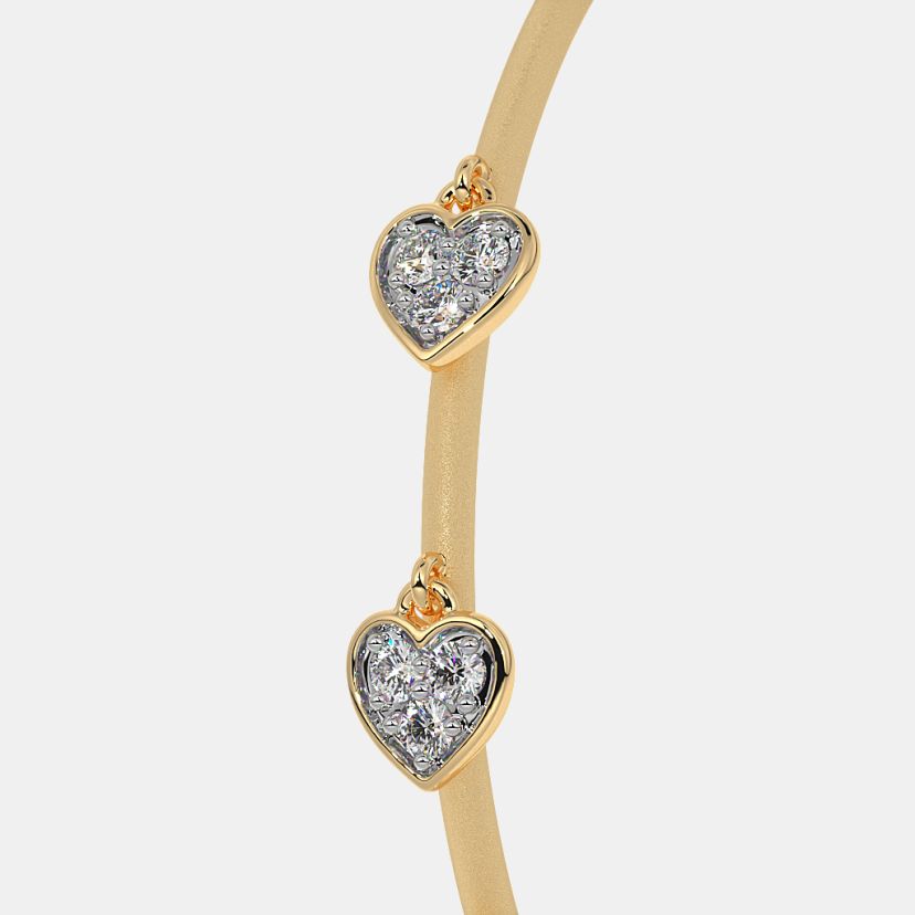 The Dancy Hearts Dangle Hoop Earrings - image 4
