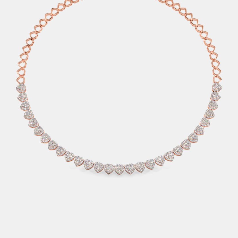 Rose Gold Round Neck Gold Chain Platinum Rose Gold Chain With