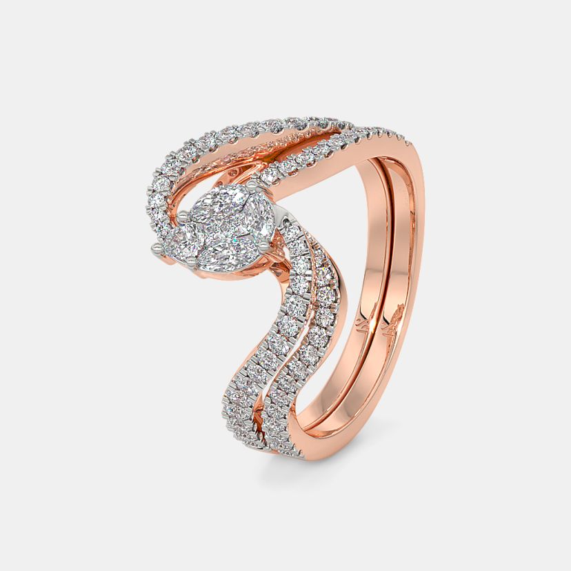 The Abstrackpear Bridal Ring Set - image 1