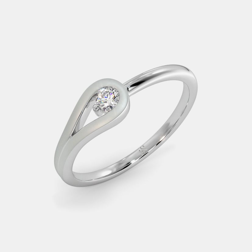 POINTLESS JOURNEY INITIAL RING - SILVER Bling Studded Intial Ring