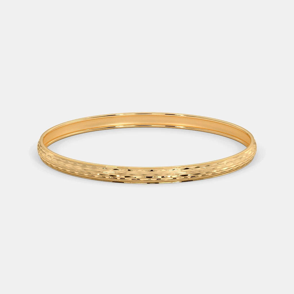 The Ardit Textured Round Bangle | BlueStone.com