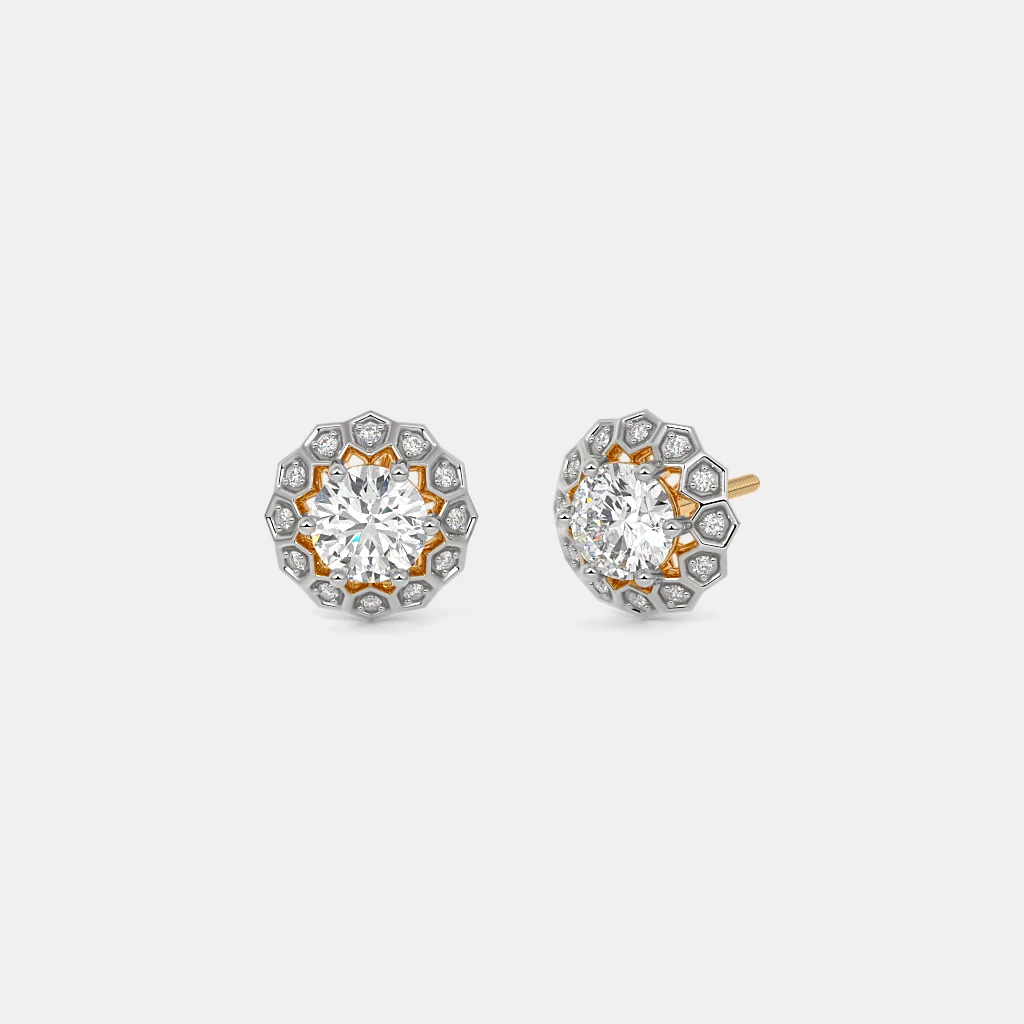 The Diamelisse Solitaire Stud Earrings