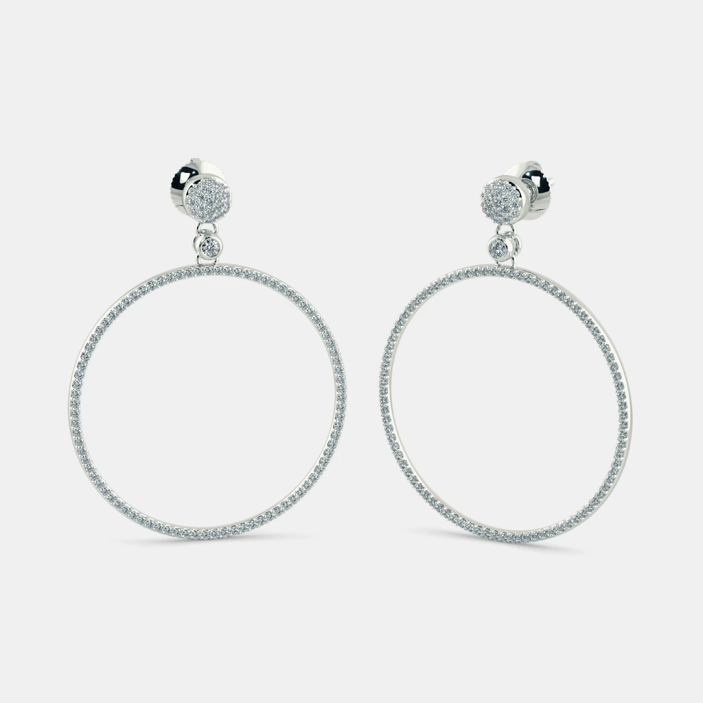 The Meridian Halo Drop Earrings