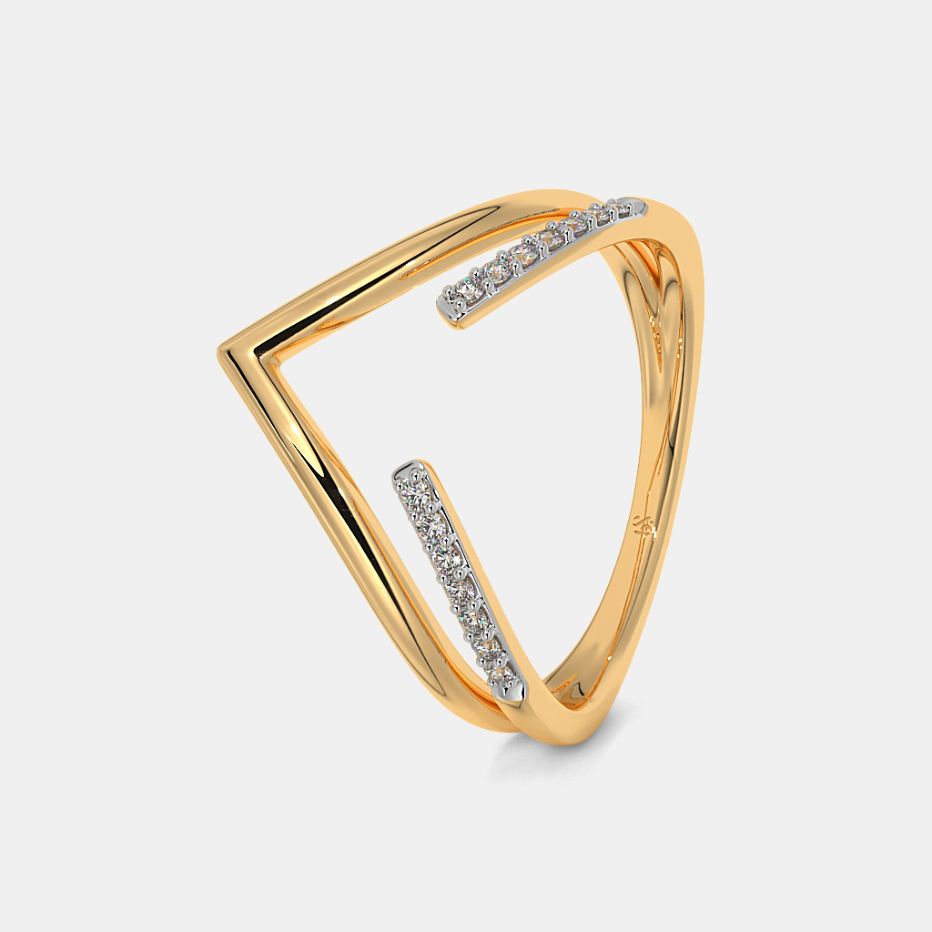 The Arilena Chevron Ring alternate view 1