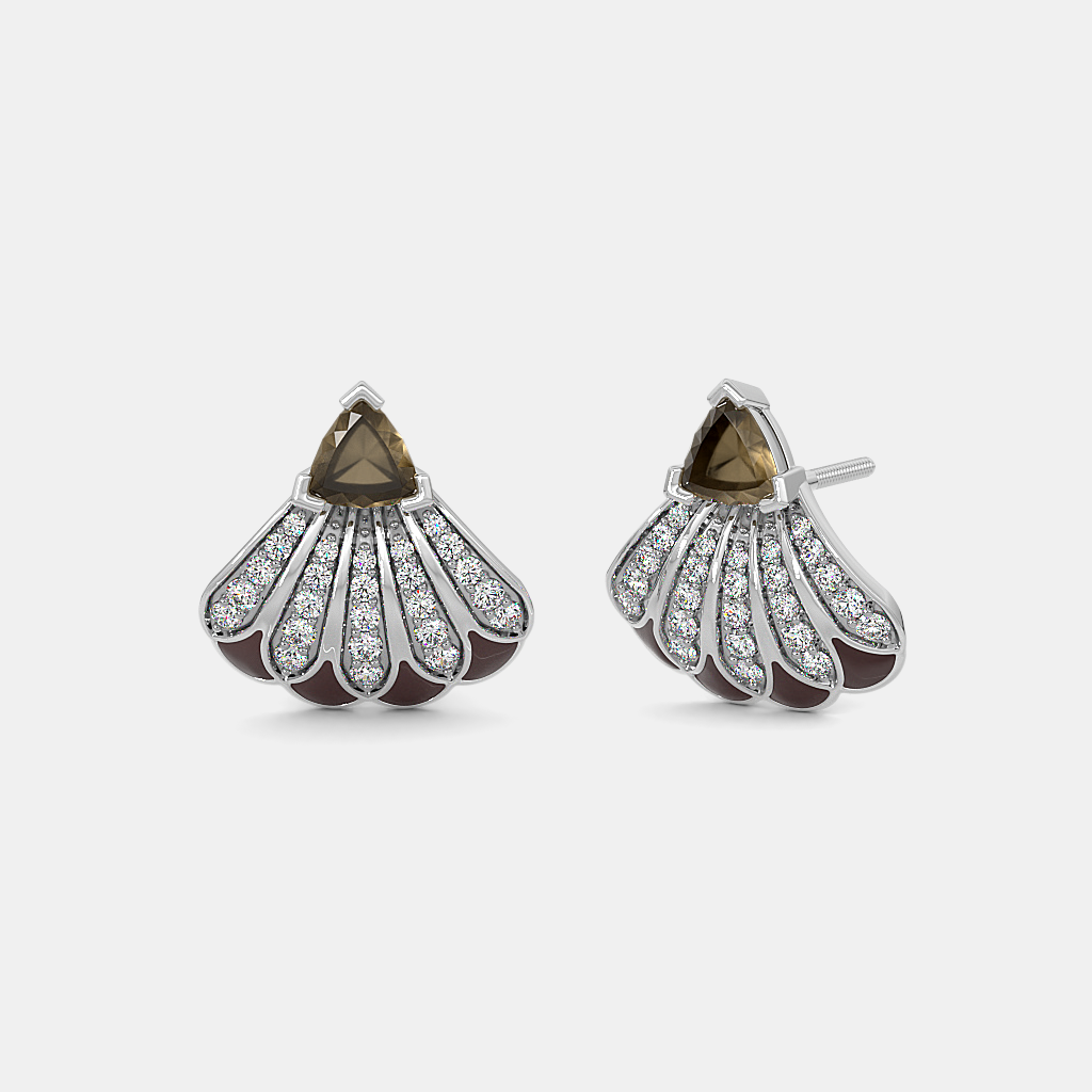 The Cocoa Glimmer Stud Earrings
